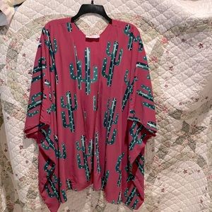S/M Izzy and Lola pink cactus kimono